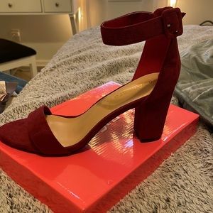 burgundy allegra k heels
